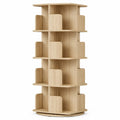 Étagère d'angle rotative à plusieurs niveaux en bois clair