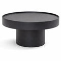 Table basse ronde en métal noir pour salon, design moderne