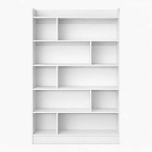 Étagère de Rangement à 6 Niveaux pour Salon et Bureau, Cloison Séparateur, Blanc, 24 x 100 x 170 cm
