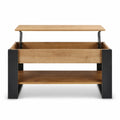 Table basse moderne avec rangement intégré et compartiment caché