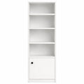Étagère de Rangement Moderne à 6 Niveaux avec Placard Blanc