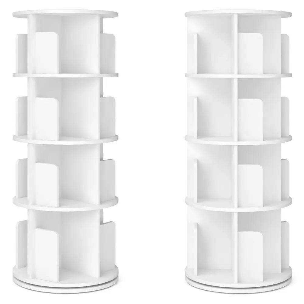 Étagère Rotative à 4 Niveaux avec 16 Compartiments pour Intérieur