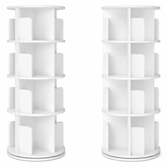 Étagère Rotative à 4 Niveaux avec 16 Compartiments pour Intérieur