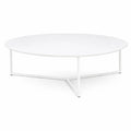 Table ronde moderne en bois et métal Ø 80 cm